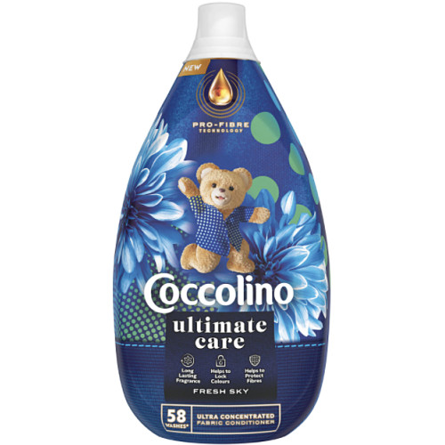 Кондиціонер-ополіскувач Coccolino Ultimate care Fresh Sky 870 мл. (58 прань)